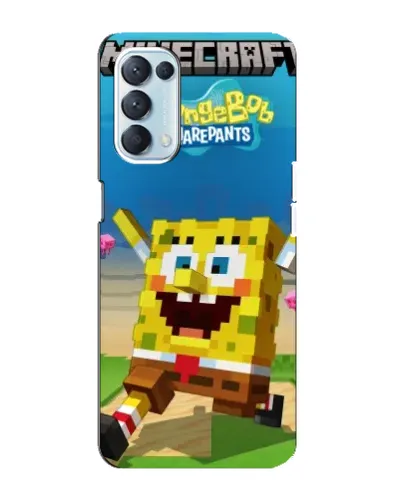 Чехол для OPPO Reno5 4G с картинкой «Губка Боб Minecraft» Чехол для OPPO Reno5 4G с картинкой «Губка Боб Minecraft»