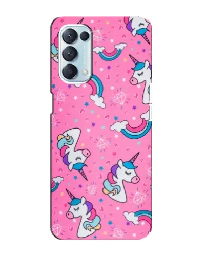 Чехол для OPPO Reno5 4G с картинкой «Unicorn паттерн розовый» Чехол для OPPO Reno5 4G с картинкой «Unicorn паттерн розовый»