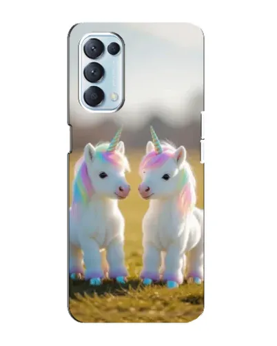 Чехол для OPPO Reno5 4G с картинкой «Пара единорогов» Чехол для OPPO Reno5 4G с картинкой «Пара единорогов»