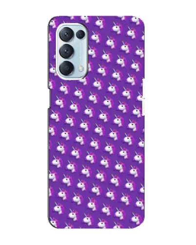 Чехол для OPPO Reno5 4G с картинкой «Единороги на фиолетовом» Чехол для OPPO Reno5 4G с картинкой «Единороги на фиолетовом»
