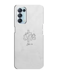 Чохол для OPPO Reno5 4G з картинкою «Івана 3:16 Хрест»