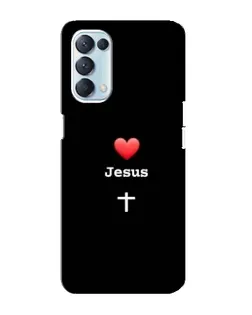 Чохол для OPPO Reno5 4G з картинкою «Серце - Jesus»