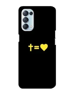 Чехол для OPPO Reno5 4G с картинкой «Сердце и Крест»