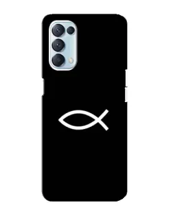 Чехол для OPPO Reno5 4G с картинкой «Символ рыбы Jesus»