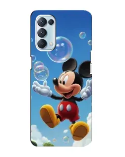 Чехол для OPPO Reno5 4G с картинкой «Mickey и мыльные пузыри»