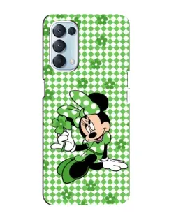 Чехол для OPPO Reno5 4G с картинкой «Mickey в клетку»