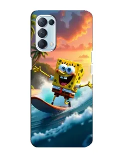 Чехол для OPPO Reno5 4G с картинкой «Губка Боб серфингист»