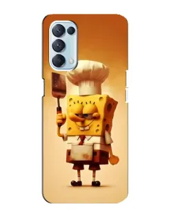 Чехол для OPPO Reno5 4G с картинкой «Губка Боб повар»