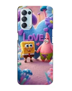 Чехол для OPPO Reno5 4G с картинкой «Губка Боб Патрик»