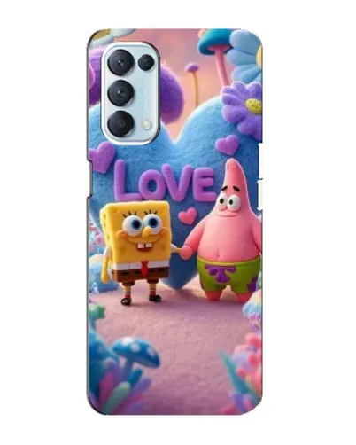 Чехол для OPPO Reno5 4G с картинкой «Губка Боб Патрик»