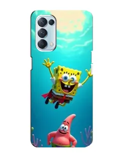 Чехол для OPPO Reno5 4G с картинкой «Спанч Боб под водой»