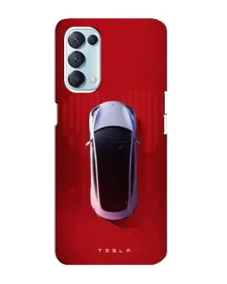 Чехол для OPPO Reno5 4G с картинкой «Tesla Top View»