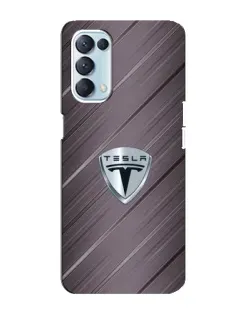 Чехол для OPPO Reno5 4G с картинкой «Металлическая текстура Tesla»