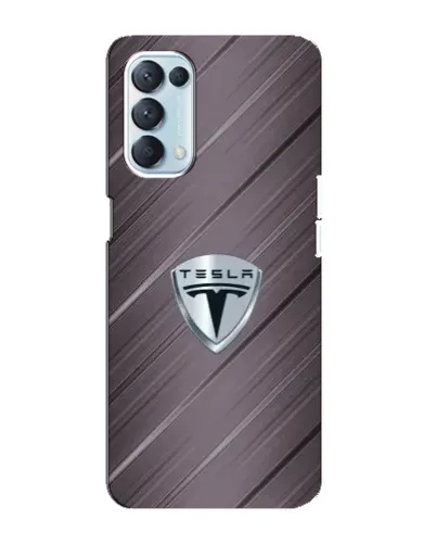 Чехол для OPPO Reno5 4G с картинкой «Металлическая текстура Tesla» Чехол для OPPO Reno5 4G с картинкой «Металлическая текстура Tesla»