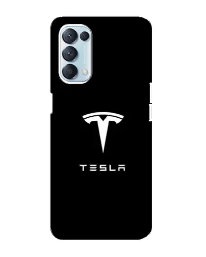 Чехол для OPPO Reno5 4G с картинкой «Tesla White Logo» Чехол для OPPO Reno5 4G с картинкой «Tesla White Logo»