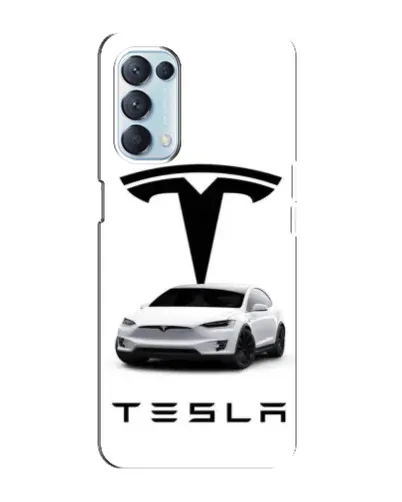 Чехол для OPPO Reno5 4G с картинкой «Tesla White Style» Чехол для OPPO Reno5 4G с картинкой «Tesla White Style»