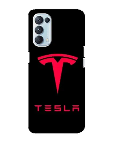 Чехол для OPPO Reno5 4G с картинкой «Tesla Red Logo» Чехол для OPPO Reno5 4G с картинкой «Tesla Red Logo»