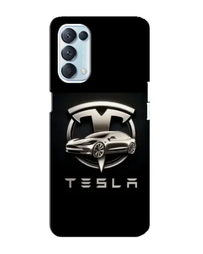 Чехол для OPPO Reno5 4G с картинкой «Tesla — серебристое авто» Чехол для OPPO Reno5 4G с картинкой «Tesla — серебристое авто»