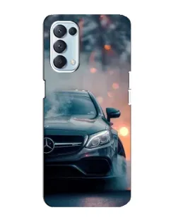 Чехол для OPPO Reno5 4G с картинкой «Mercedes — ночной город»