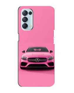 Чехол для OPPO Reno5 4G с картинкой «Розовый Mercedes AMG»