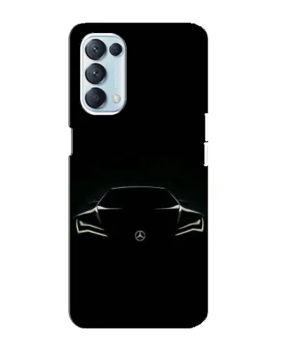 Чехол для OPPO Reno5 4G с картинкой «Mercedes — силуэт авто» Чехол для OPPO Reno5 4G с картинкой «Mercedes — силуэт авто»