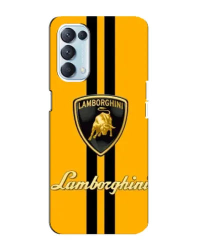 Чехол для OPPO Reno5 4G с картинкой «Lamborghini Stripe желтый»