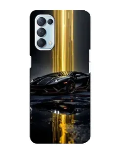 Чехол для OPPO Reno5 4G с картинкой «Ночной Lamborghini драйв»