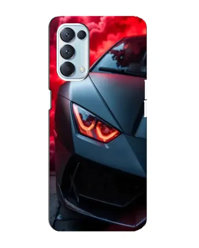 Чехол для OPPO Reno5 4G с картинкой «Lamborghini красное сияние»