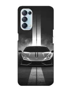 Чехол для OPPO Reno5 4G с картинкой «Lamborghini симметрия дорог»