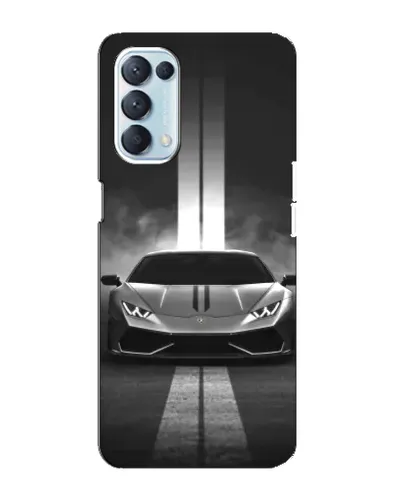 Чехол для OPPO Reno5 4G с картинкой «Lamborghini симметрия дорог»