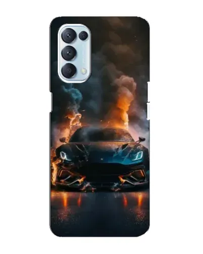 Чехол для OPPO Reno5 4G с картинкой «Lamborghini дымная эстетика»