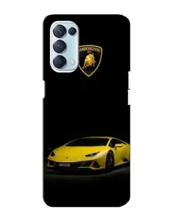 Чехол для OPPO Reno5 4G с картинкой «Lamborghini желтый акцент»