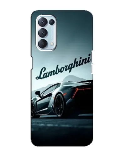 Чехол для OPPO Reno5 4G с картинкой «Классическая надпись Lamborghini»