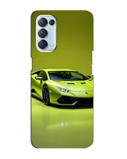 Чехол для OPPO Reno5 4G с картинкой «Салатовый Lamborghini Huracan»