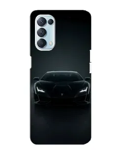 Чехол для OPPO Reno5 4G с картинкой «Черный Lamborghini Aventador»