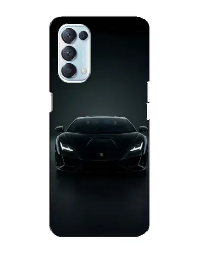 Чехол для OPPO Reno5 4G с картинкой «Черный Lamborghini Aventador»