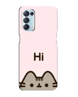 Чехол для OPPO Reno5 4G с картинкой «Пушин говорит Hi» Чехол для OPPO Reno5 4G с картинкой «Пушин говорит Hi»