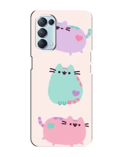 Чехол для OPPO Reno5 4G с картинкой «Pusheen трио» Чехол для OPPO Reno5 4G с картинкой «Pusheen трио»