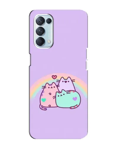 Чехол для OPPO Reno5 4G с картинкой «Радужные Пушины» Чехол для OPPO Reno5 4G с картинкой «Радужные Пушины»