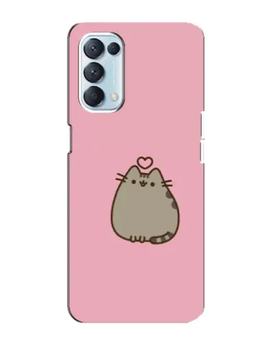 Чехол для OPPO Reno5 4G с картинкой «Pusheen сердце» Чехол для OPPO Reno5 4G с картинкой «Pusheen сердце»