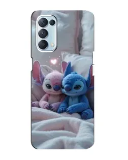 Чохол для OPPO Reno5 4G з картинкою «Плюшеві Стіч Ангел»