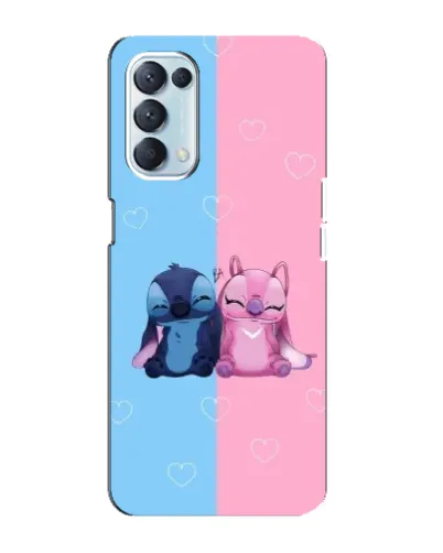 Чехол для OPPO Reno5 4G с картинкой «Stitch и Angel Love» Чехол для OPPO Reno5 4G с картинкой «Stitch и Angel Love»