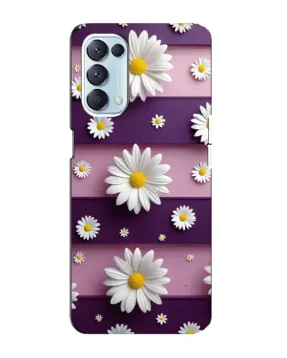 Чехол для OPPO Reno5 4G с картинкой «Ромашки на фиолетовом» Чехол для OPPO Reno5 4G с картинкой «Ромашки на фиолетовом»