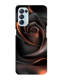 Чехол для OPPO Reno5 4G с картинкой «Шелковая черная роза»