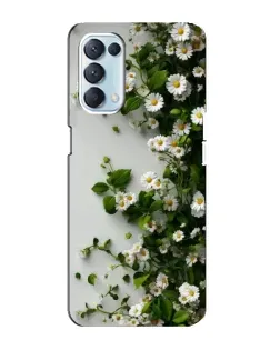 Чехол для OPPO Reno5 4G с картинкой «Ветка мелких белых цветов»
