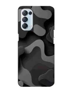 Чохол для OPPO Reno5 4G з картинкою «Темний абстрактний камуфляж»