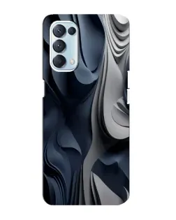 Чохол для OPPO Reno5 4G з картинкою «Об'ємні сині складки»