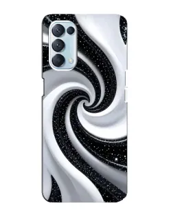 Чохол для OPPO Reno5 4G з картинкою «Чорно-біла спіраль»