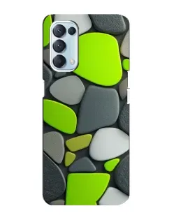 Чехол для OPPO Reno5 4G с картинкой «Яркая неоновая галька»