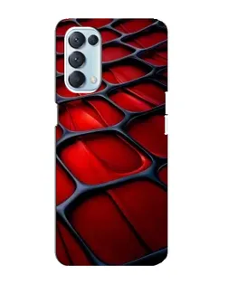 Чехол для OPPO Reno5 4G с картинкой «Красная глянцевая сетка»